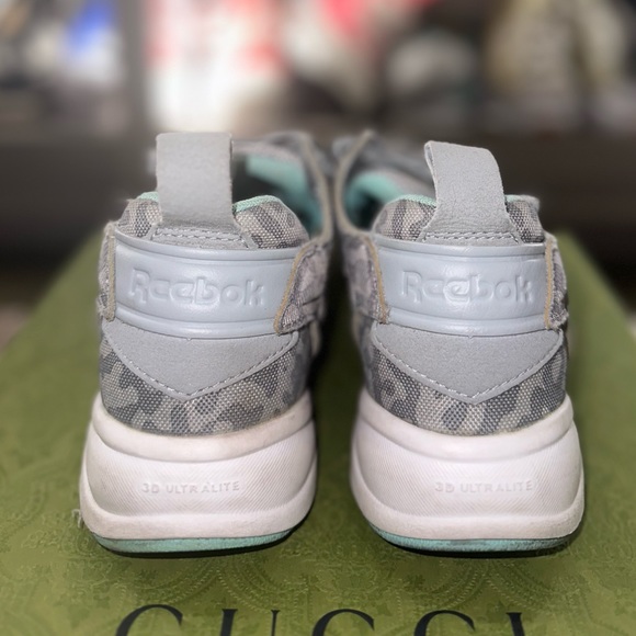 REEBOK - Size 8 - Women’s Sneakers - Gray Teal Leopard Print - Picture 5 of 6